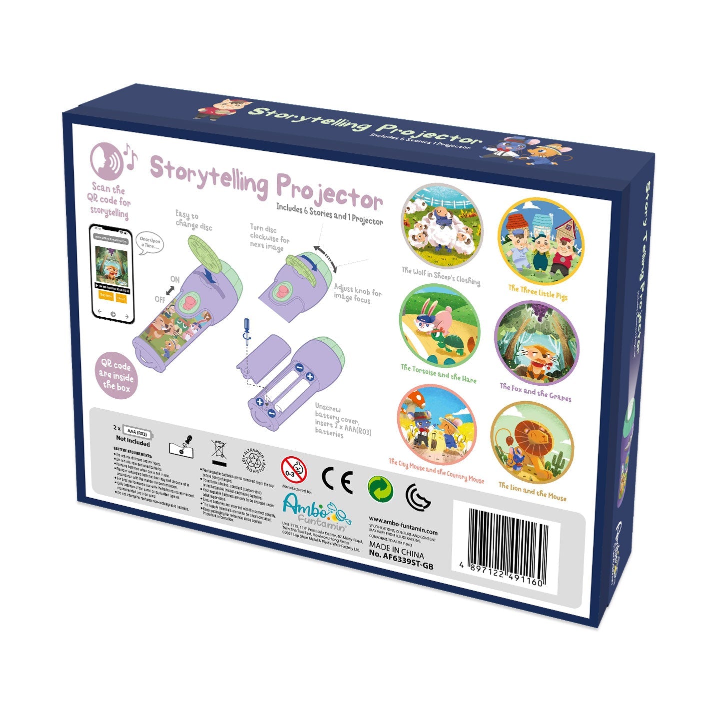 Storytelling large torch projector set 6 stories
