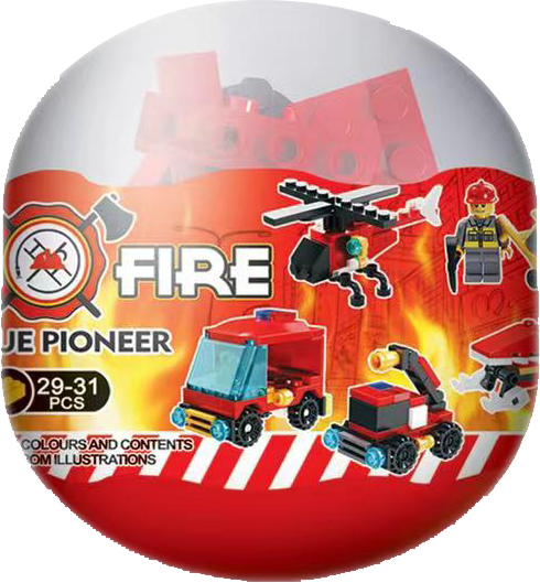 Fireman brick in 63x70mm capsule
