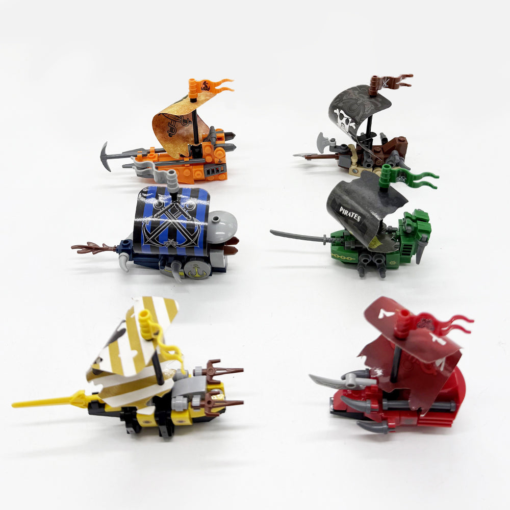 Brick Pirate Ship 6pc capsule box(65mm)