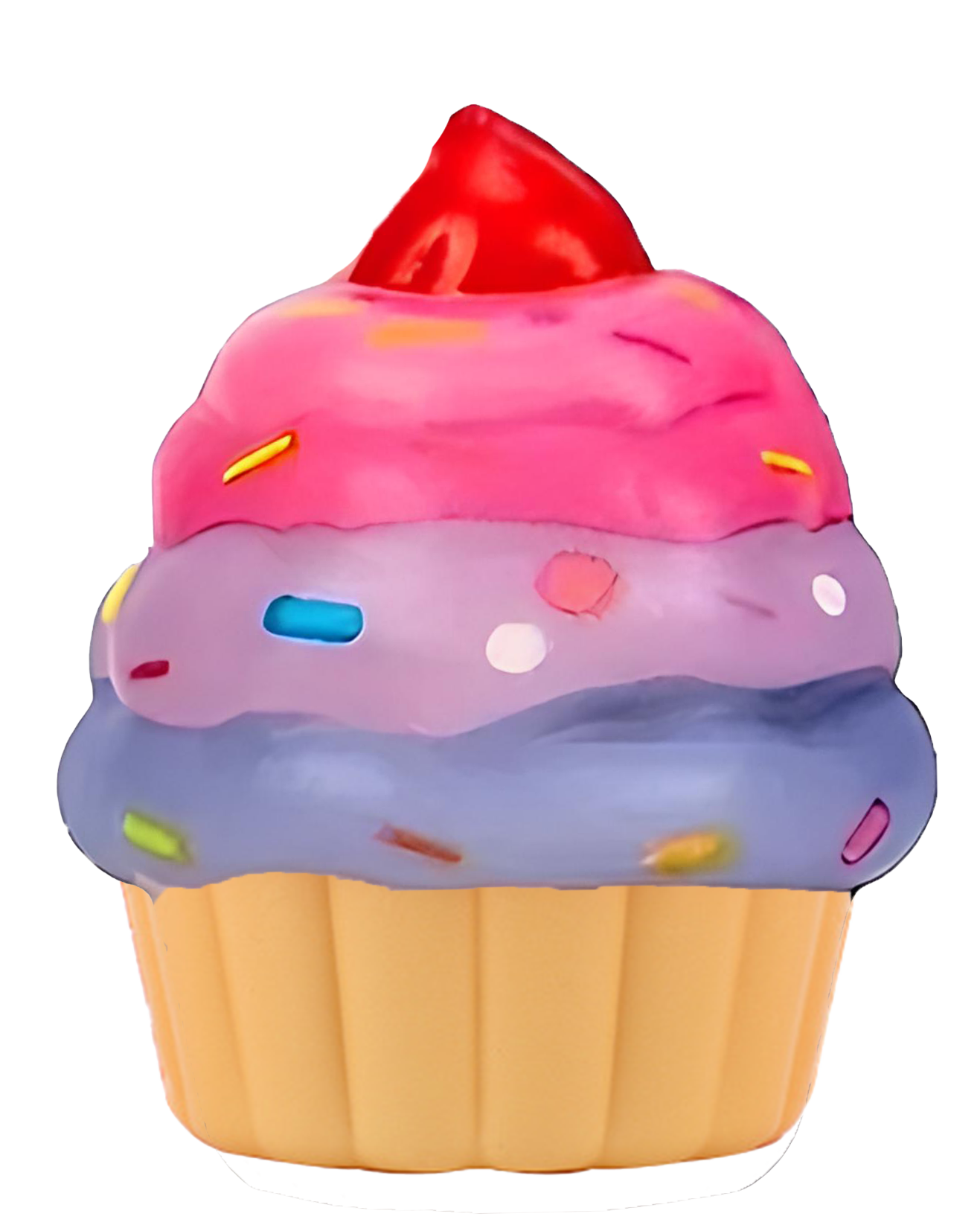 Squishy slow rising Cup Cake Keychain in 65mm cap
