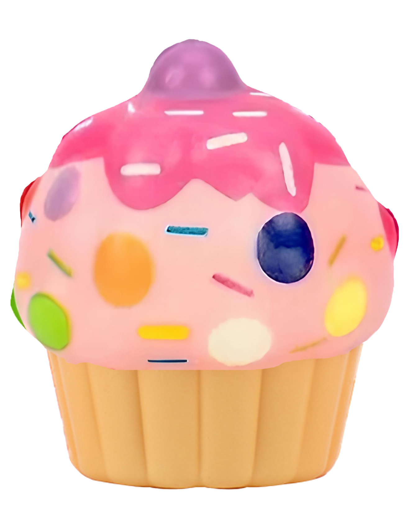 Squishy slow rising Cup Cake Keychain in 65mm cap