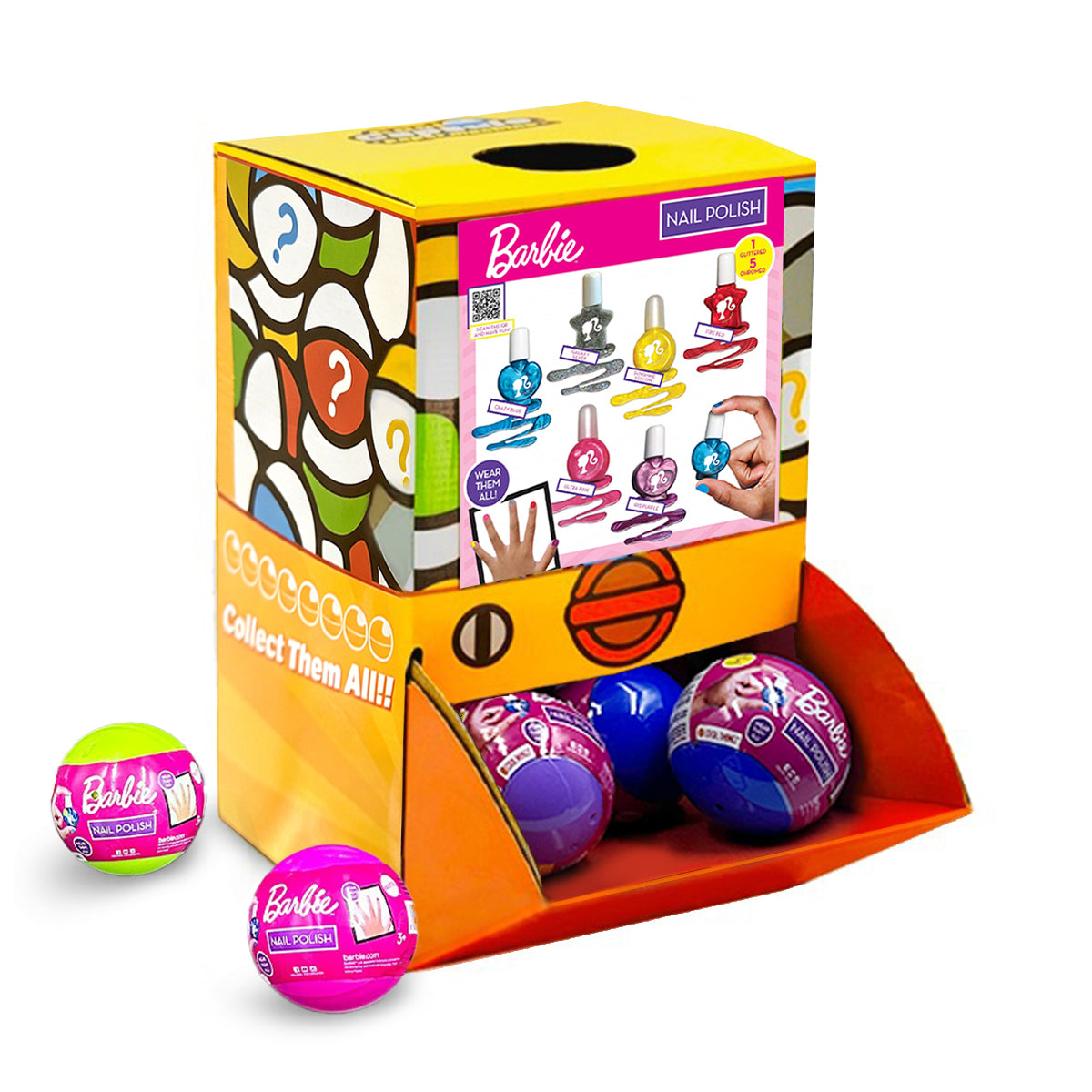 Barbie Nail Polish Countertop Capsule Display(65mm L18)