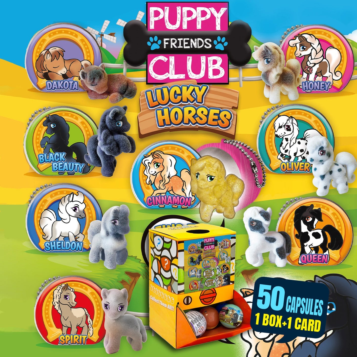 Lucky horse Puppy club Countertop Capsule Display(5cm L40)
