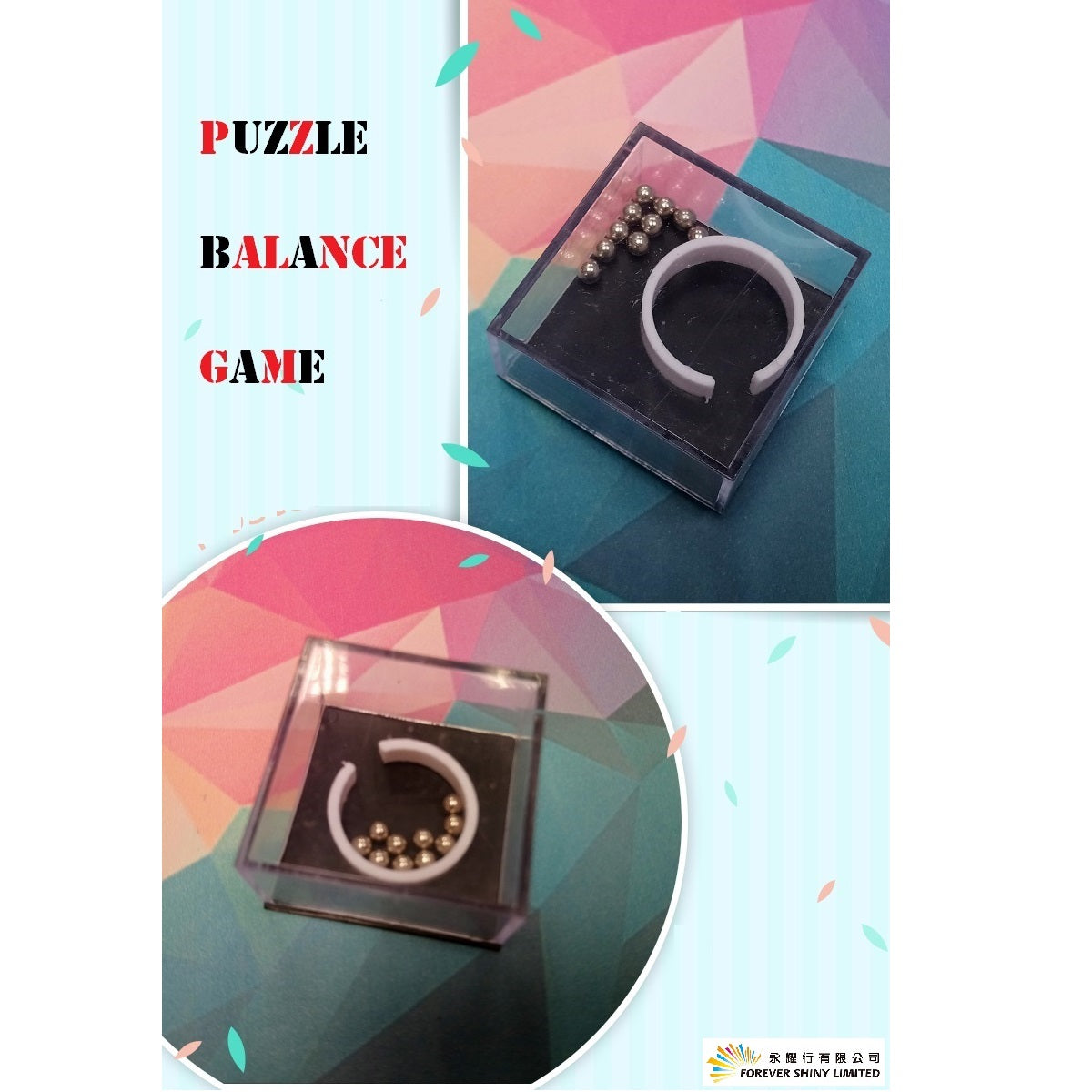 Puzzle Balance Game in 65mm capsule