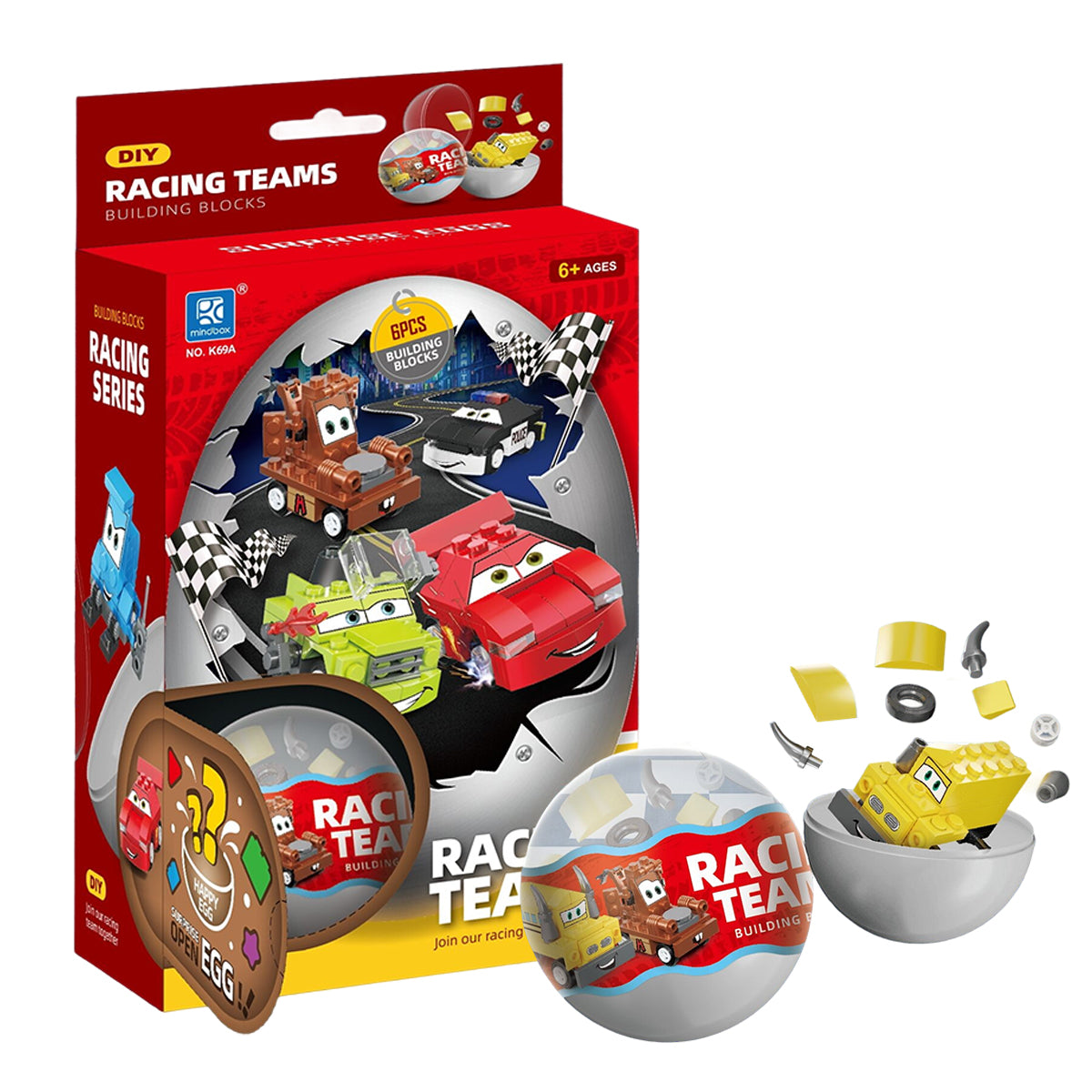 Brick Car 6pc capsule box(65mm)