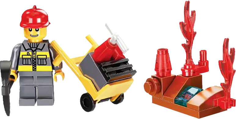 Fireman brick in 63x70mm capsule