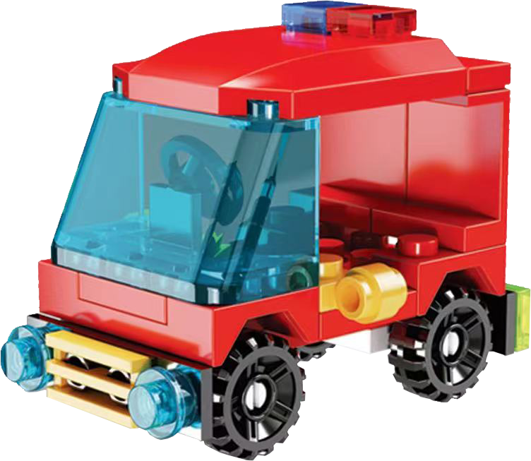 Fireman brick in 63x70mm capsule