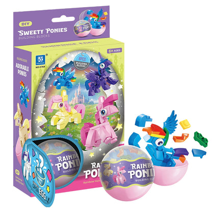 Brick Rainbow Pony 6pc capsule box(65mm)