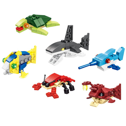 Brick sea animal in 63x70mm capsule