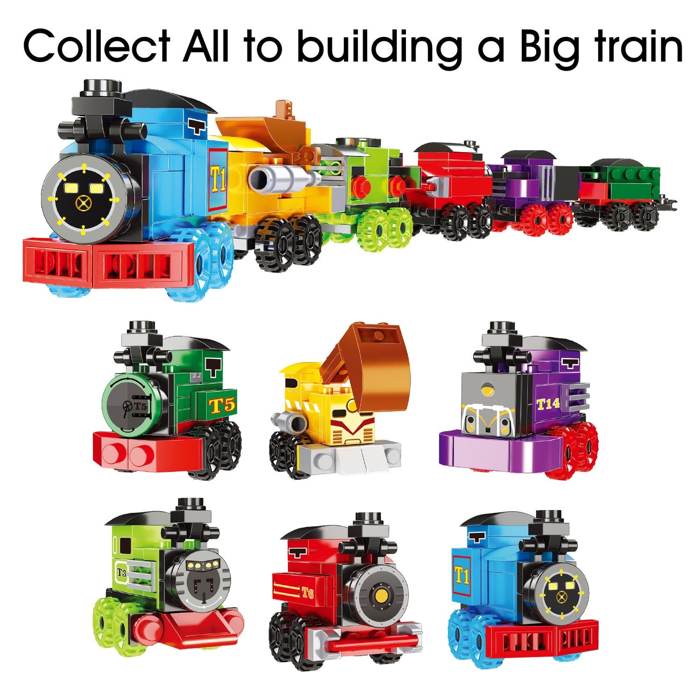 Brick train in 63x70mm capsule