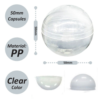 50mm Capsule clear color (100pcs/bag)