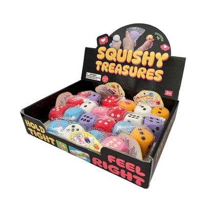Lucky Dice Squish w/display (3pcs pack)