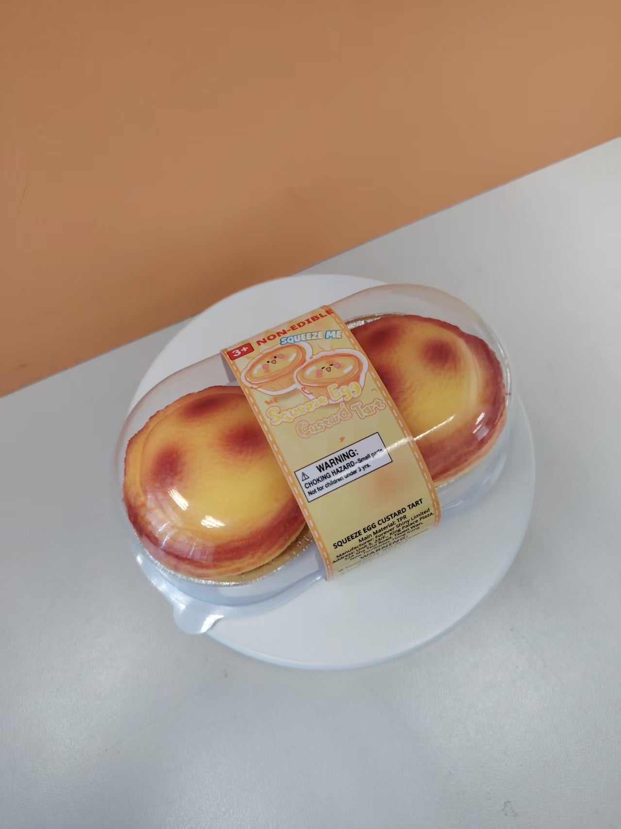 Squeeze Egg Custard Tart w/display (Pack of 2pcs)