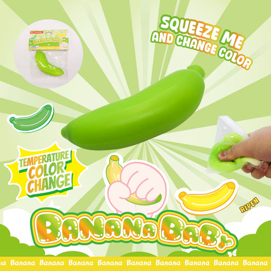 Squeeze Banana Baby with Temperature Color Change w/display