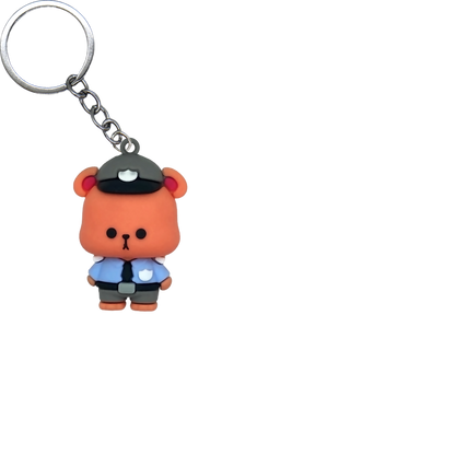 Career Animal PVC Figure Keychain in 65mm capsule