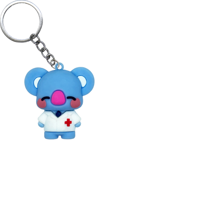 Career Animal PVC Figure Keychain in 65mm capsule