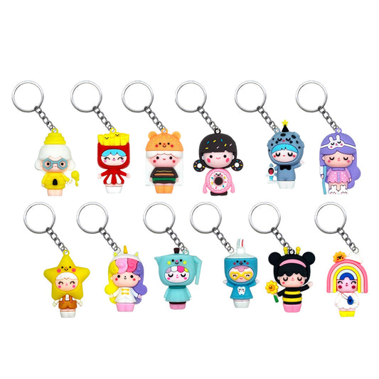 Foodie Friends PVC Figure Keychain in 65mm capsule