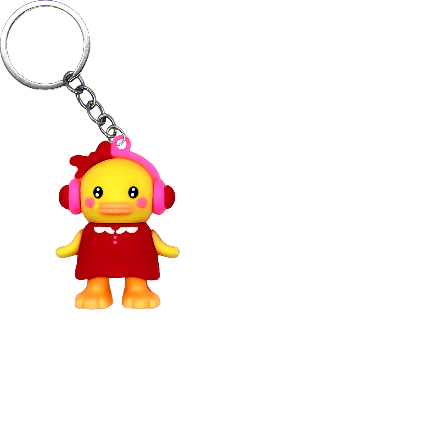 Fruit Duckling PVC Figure Keychain in 65mm capsule