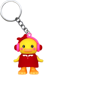 Fruit Duckling PVC Figure Keychain in 65mm capsule