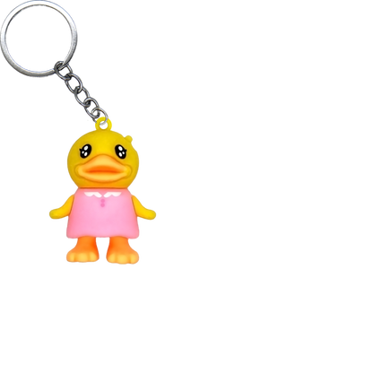 Fruit Duckling PVC Figure Keychain in 65mm capsule
