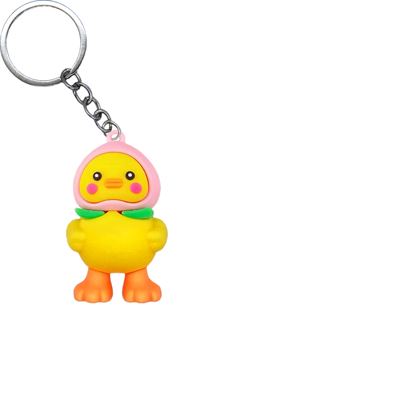 Fruit Duckling PVC Figure Keychain in 65mm capsule