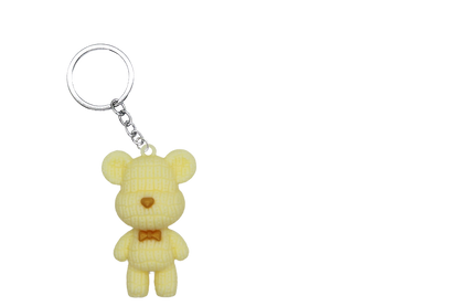 Knitted Bear PVC Figure Keychain  in 65mm capsule