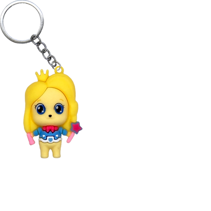 Puppy Feasting PVC Figure Keychain in 65mm capsule