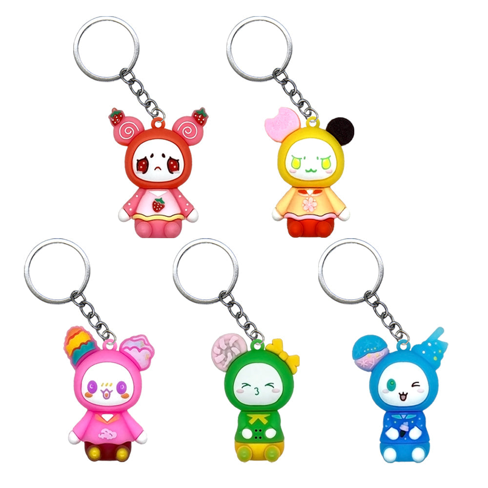 Rainbow Goodie PVC Figure Keychain in 65mm capsule