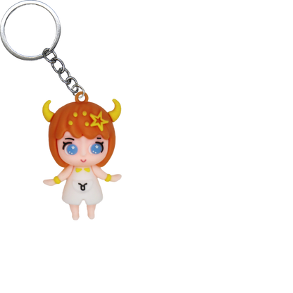 Zodiac Friends PVC Figure Keychain in 65mm capsule
