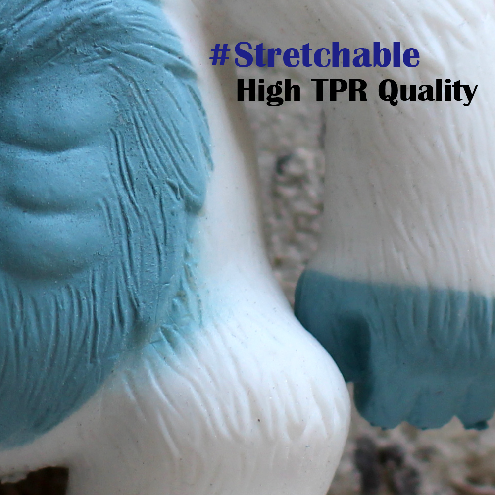 15cm TPR White Snow Monster With Sand