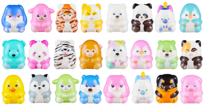 Squishy slow rising Animal Keychain in 65mm cap