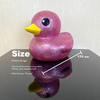 17cm Glitter duck, 4 assorted color