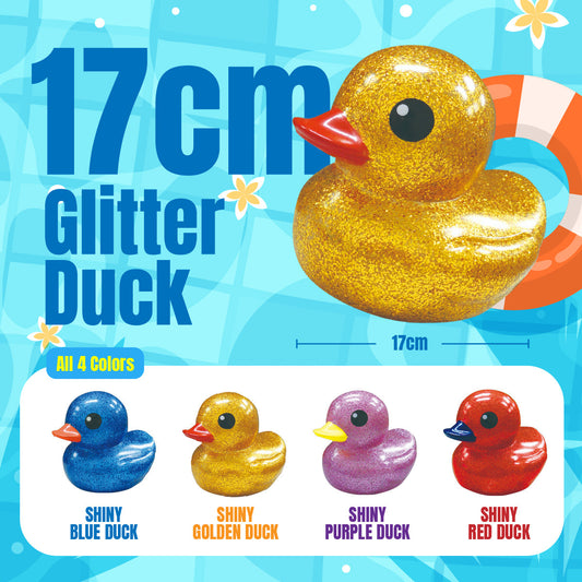 17cm Glitter duck, 4 assorted color