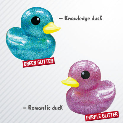 10cm Glitter Duck with Cardboard Box, 7 Colors