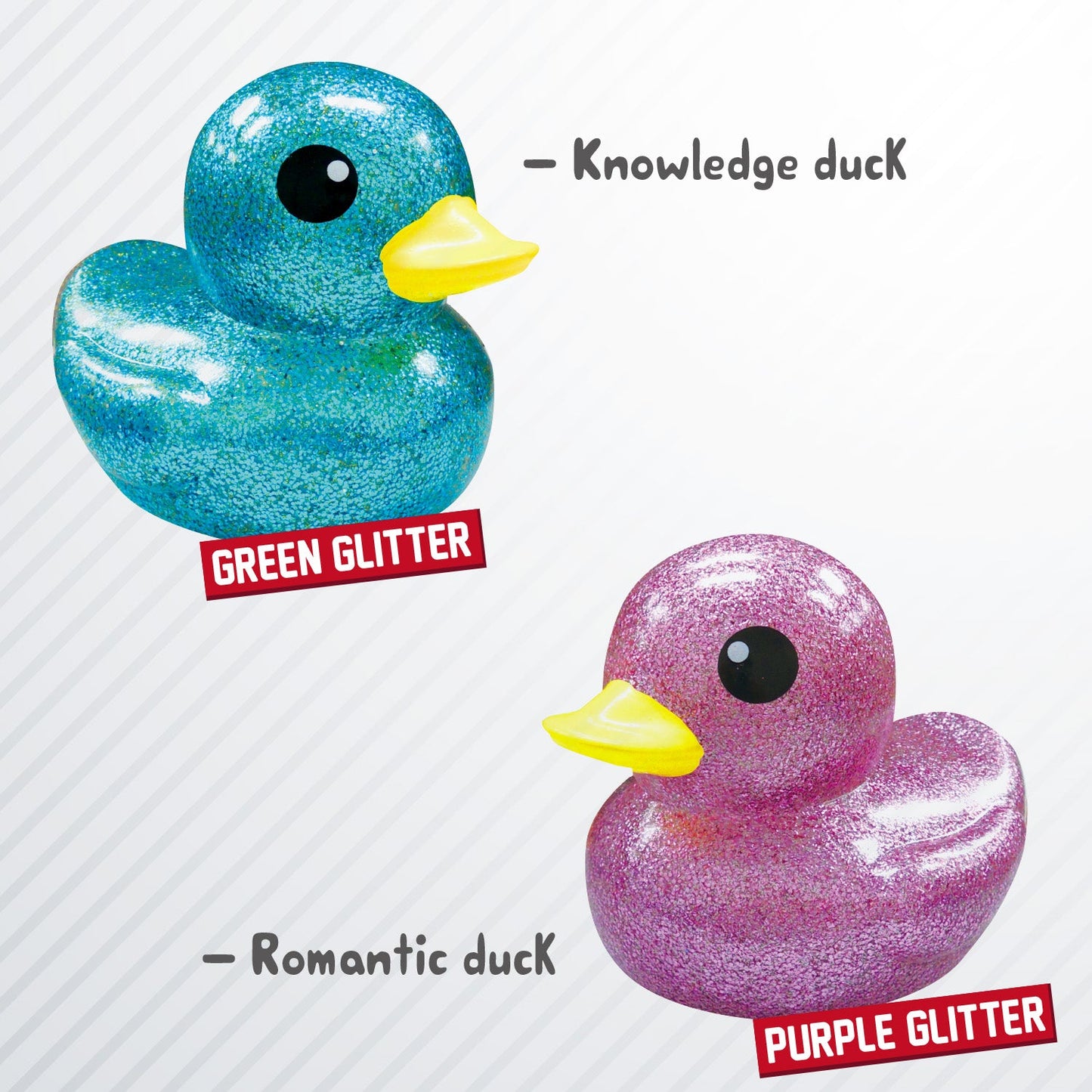 10cm Glitter duck, 7 color Bulk