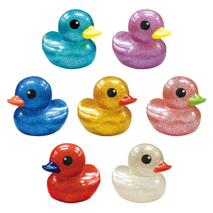 10cm Glitter Duck with Cardboard Box, 7 Colors