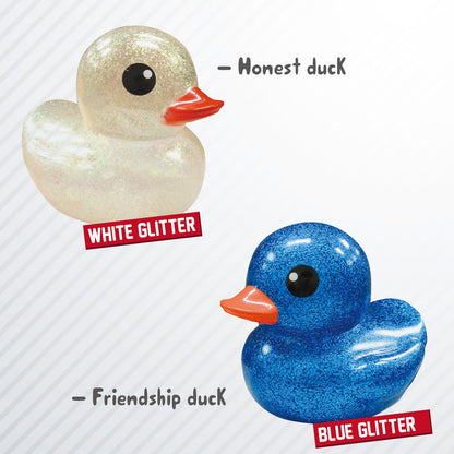 10cm Glitter Duck with Cardboard Box, 7 Colors