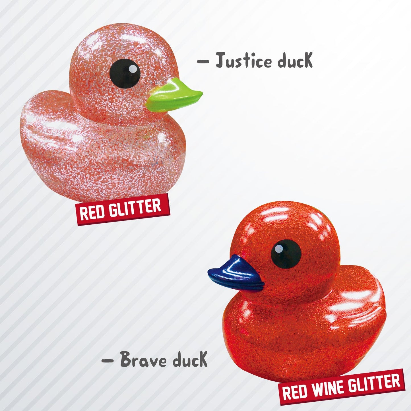 10cm Glitter duck, 7 color Bulk