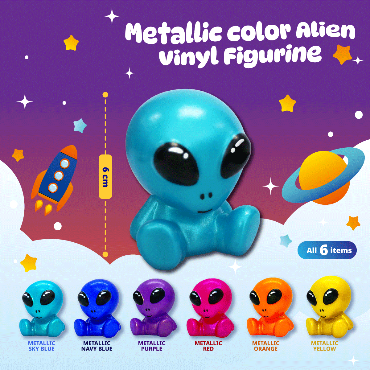 Vinyl toy in bulk pack mix 8pcs /bag
