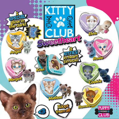 Kitty figure w/heart shape tin box in 50mm cap