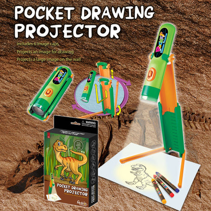 Dinsoaur pocket drawing projector w/6 image