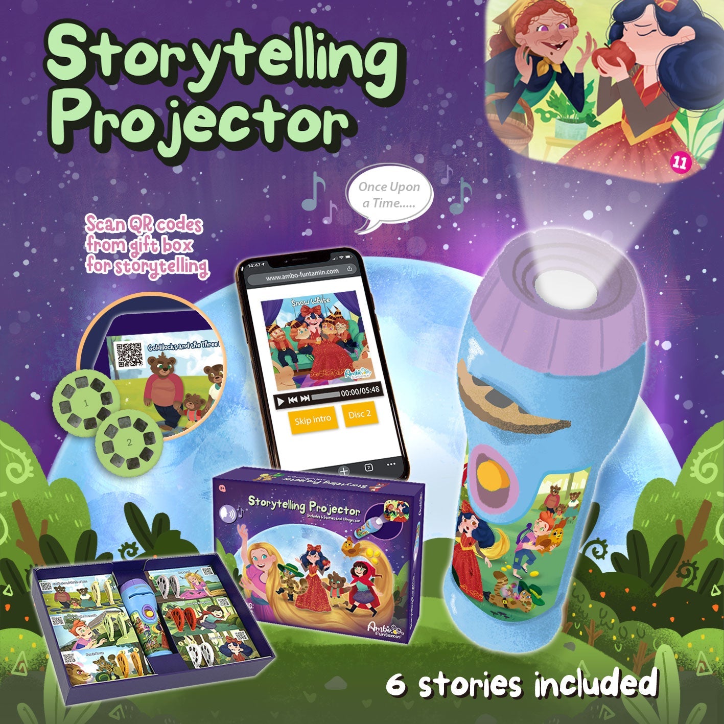 Storytelling Torch projector set-series 2 (6 Stories)