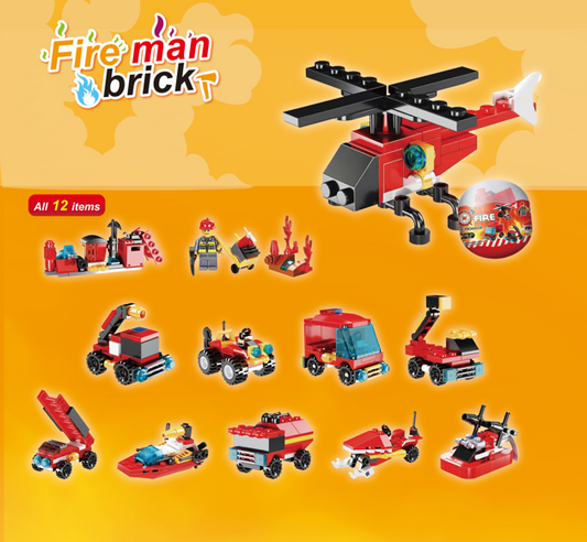 Fireman brick in 63x70mm capsule