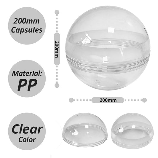 200mm empty clear capsule - 45pcs/bag