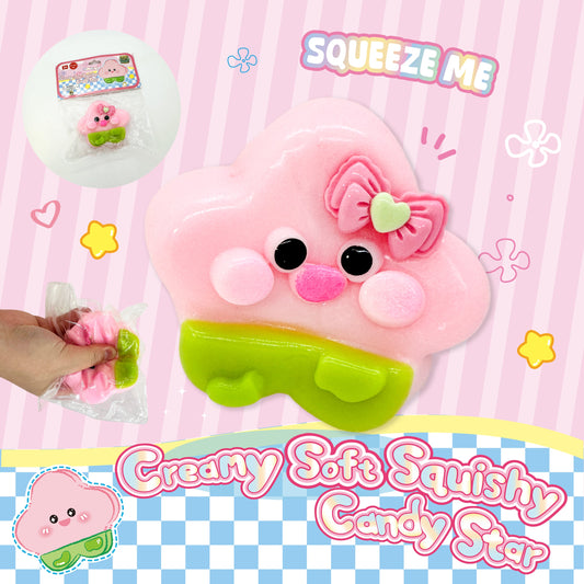 Creamy Soft Squishy Candy Star w/display