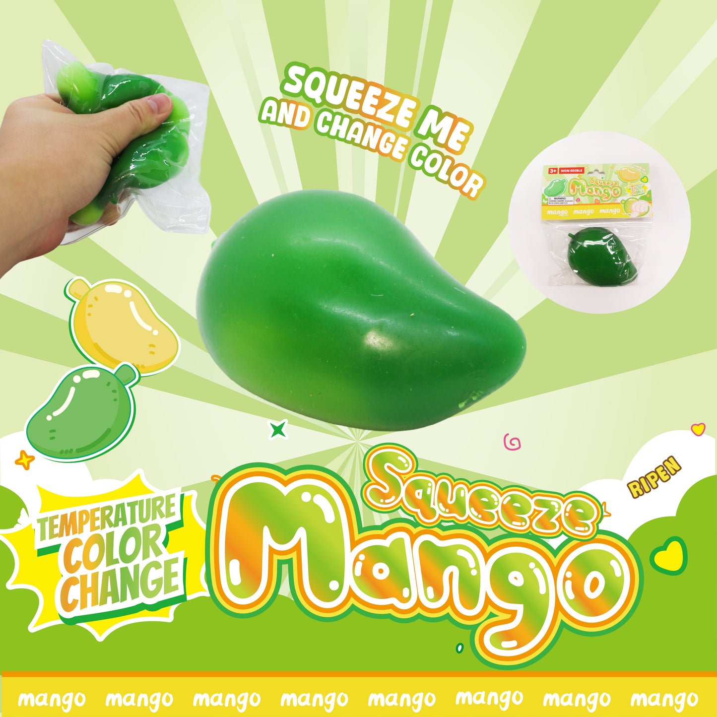 Squeeze Mango with Temperature Color Change w/display