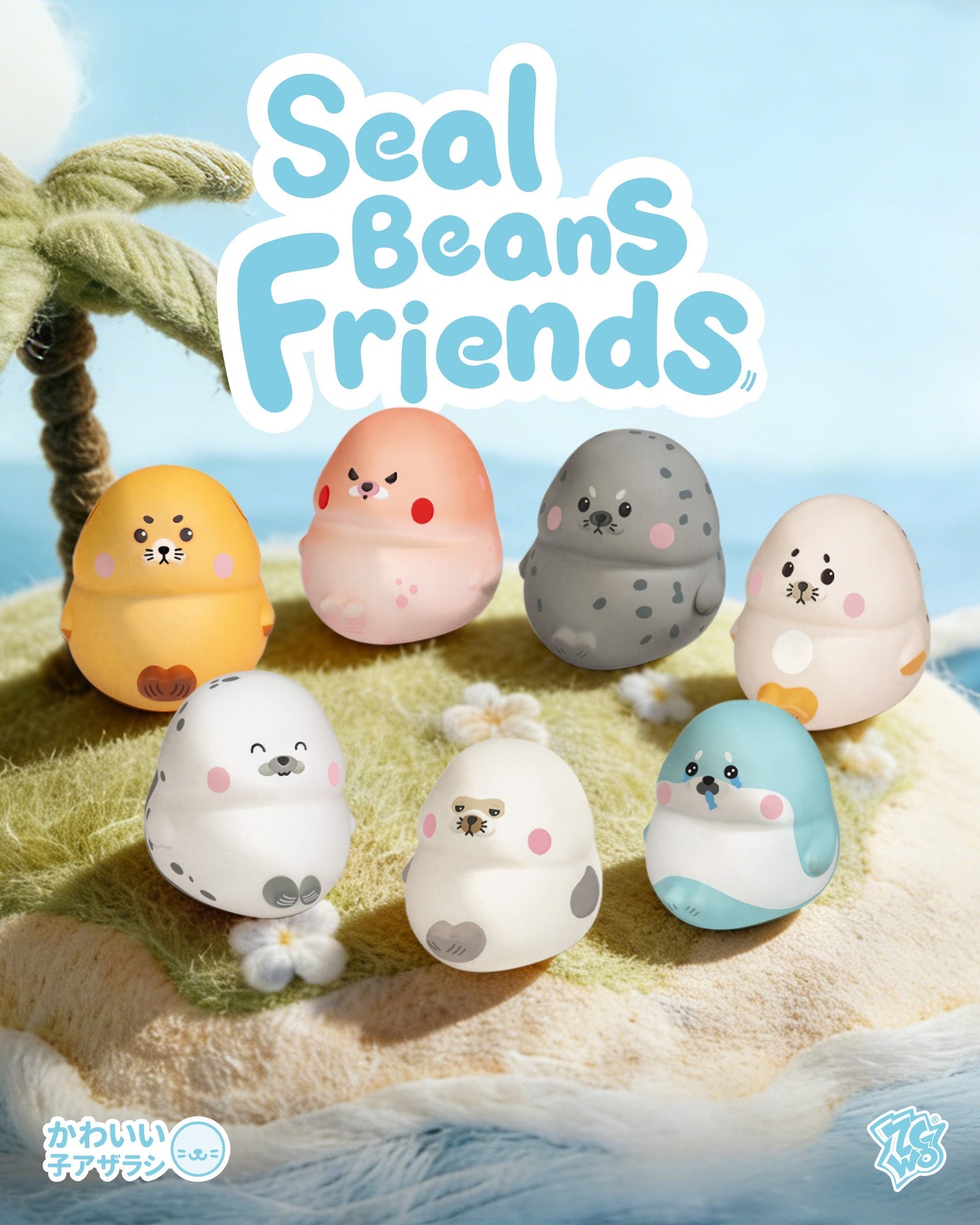 Squishy Seal Beans Friends Blind Box (6pcs/set)
