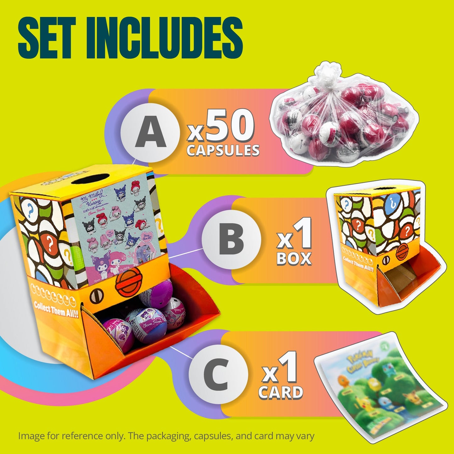 4.3cm Glitter Duck Countertop Capsule Display(5cm L40)